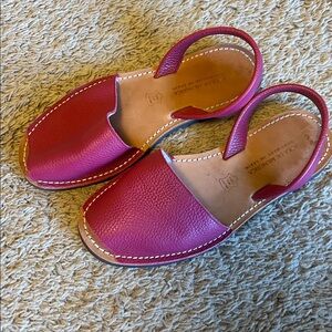 Pink Leather Sandals from Soain